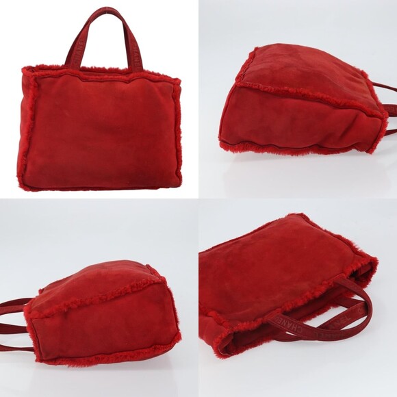 Chanel Tote Bag Suede Red CC - Picture 3 of 7